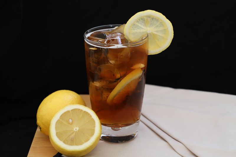 Refreshing iced tea beverage at Mod Pizza